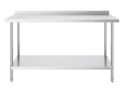 Mesa de Trabalho de Cozinha SucceBuy, Mesa de Trabalho em Aço Inoxidável 60.96x152.4 cm, Comercial