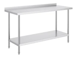 Mesa de Trabalho de Cozinha SucceBuy, Mesa de Trabalho em Aço Inoxidável 60.96x152.4 cm, Comercial