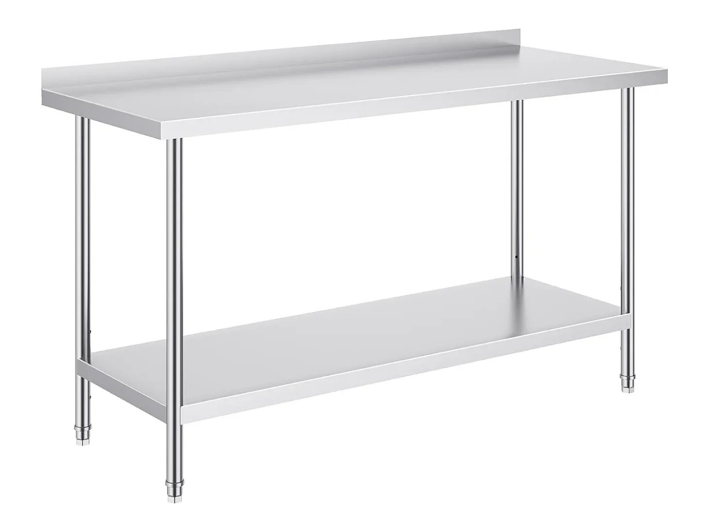 Mesa de Trabalho de Cozinha SucceBuy, Mesa de Trabalho em Aço Inoxidável 60.96x152.4 cm, Comercial
