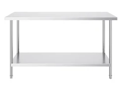 Mesa de Trabalho de Cozinha SucceBuy 61 x 152 x 86 cm, Posto de Trabalho Alimentar Comercial