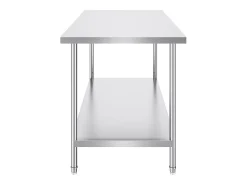 Mesa de Trabalho de Cozinha SucceBuy 76.2x152.4x86.36 cm, Posto de Trabalho Alimentar Comercial