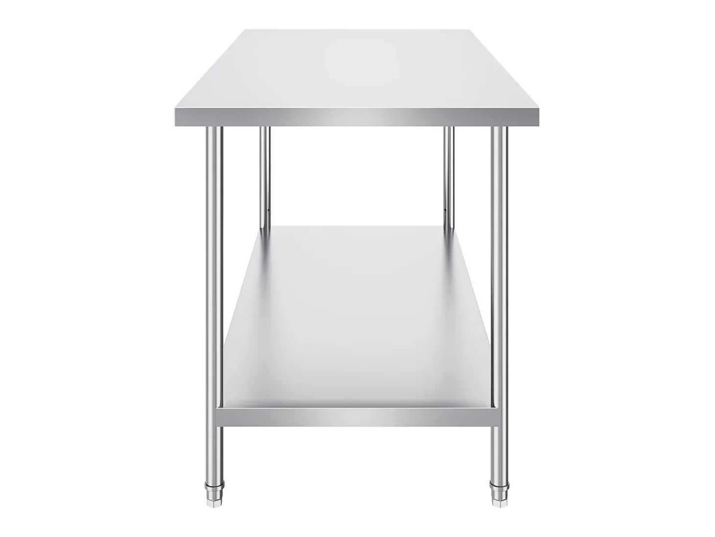 Mesa de Trabalho de Cozinha SucceBuy 76.2x152.4x86.36 cm, Posto de Trabalho Alimentar Comercial
