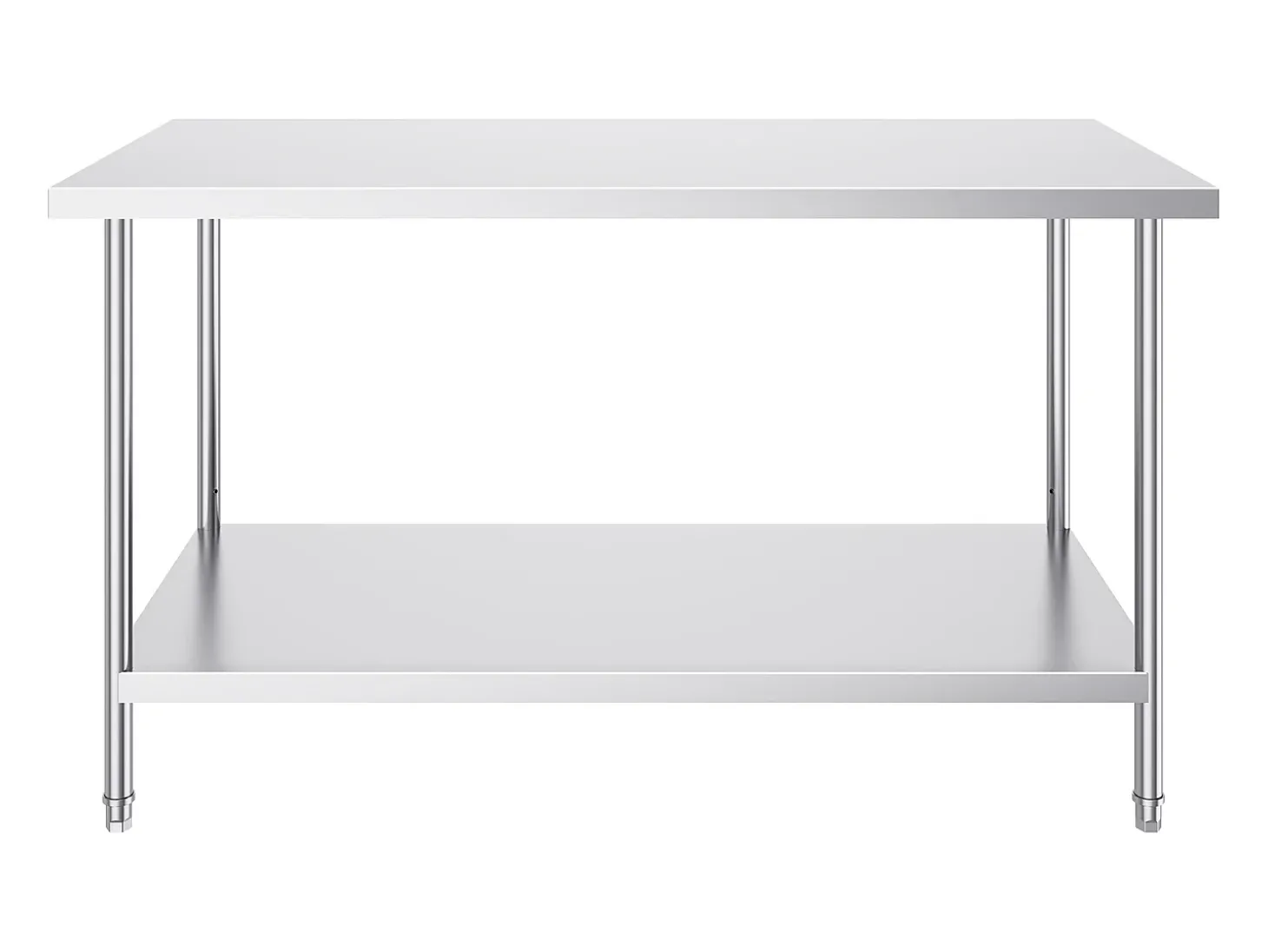 Mesa de Trabalho de Cozinha SucceBuy 76.2x152.4x86.36 cm, Posto de Trabalho Alimentar Comercial