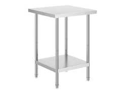 Mesa de Trabalho de Cozinha SucceBuy 60.96x60.96x86.36 cm, Posto de Trabalho Alimentar Comercial