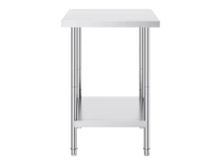 Mesa de Trabalho de Cozinha SucceBuy 60.96x60.96x86.36 cm, Posto de Trabalho Alimentar Comercial
