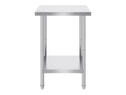 Mesa de Trabalho de Cozinha SucceBuy 60.96x60.96x86.36 cm, Posto de Trabalho Alimentar Comercial