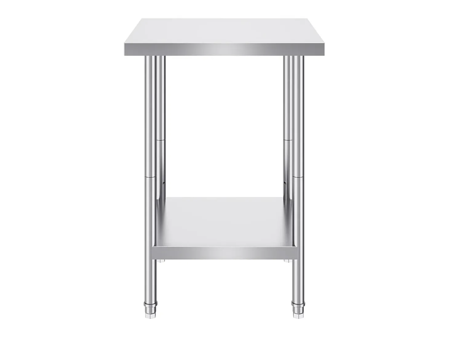 Mesa de Trabalho de Cozinha SucceBuy 60.96x60.96x86.36 cm, Posto de Trabalho Alimentar Comercial