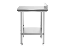 Mesa de Trabalho de Cozinha em Aço Inoxidável SucceBuy, Mesa de Preparação de Alimentos 60.96x60.96 cm