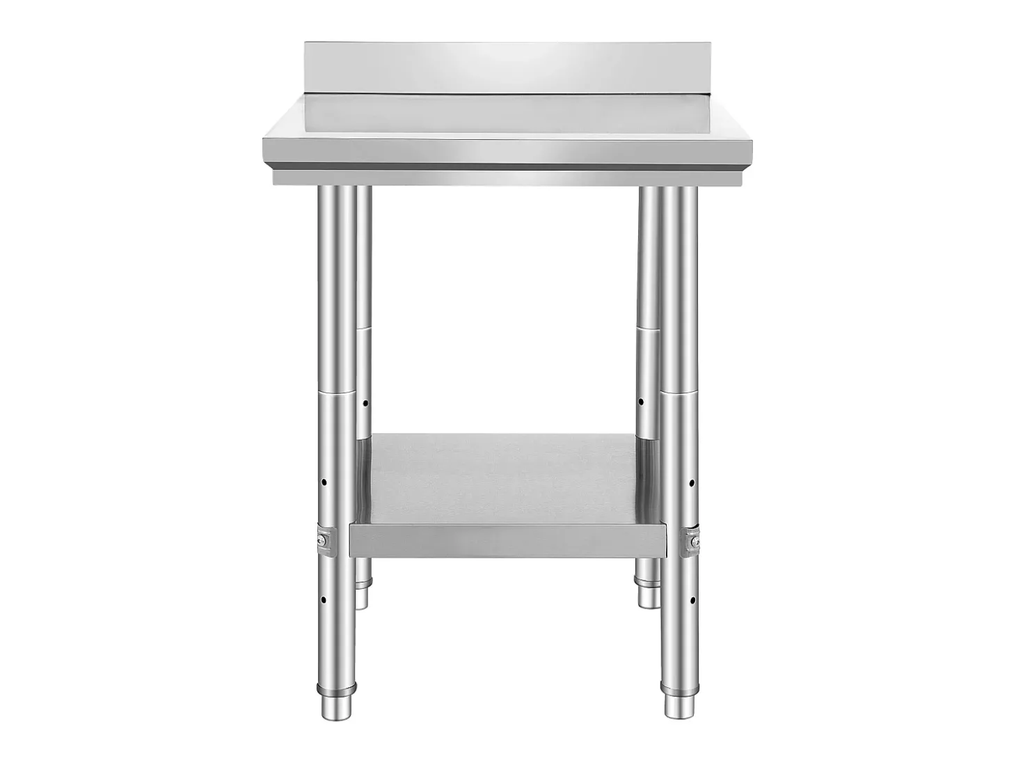 Mesa de Trabalho de Cozinha em Aço Inoxidável SucceBuy, Mesa de Preparação de Alimentos 60.96x60.96 cm