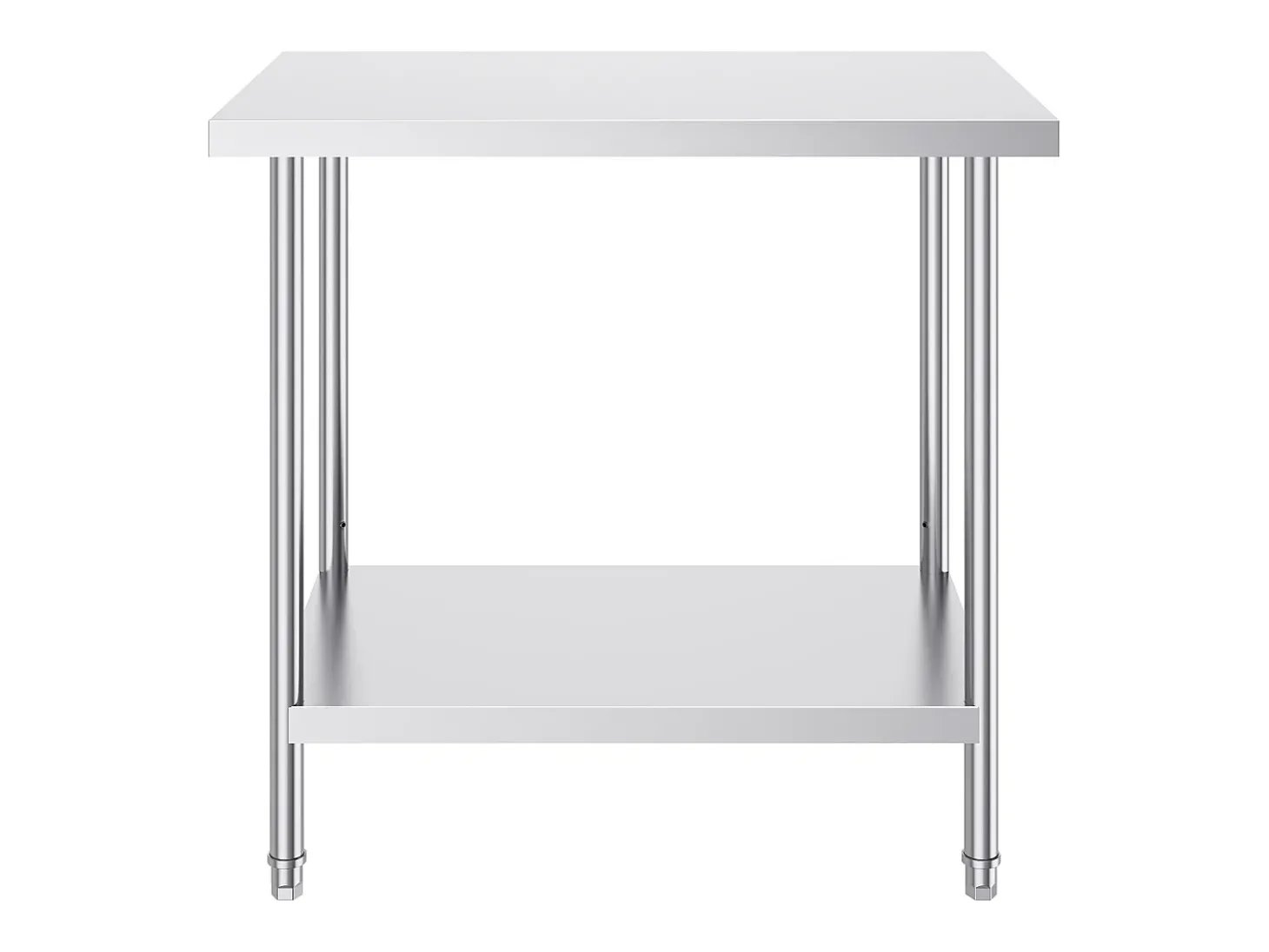 Mesa de Trabalho de Cozinha SucceBuy 60.96x91.44x86.36 cm, Mesa de Preparação de Trabalho em Aço Inoxidável
