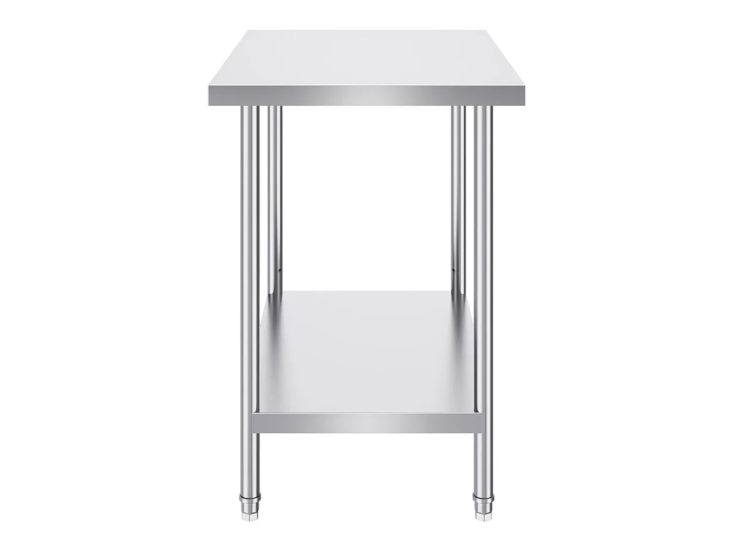 Mesa de Trabalho de Cozinha SucceBuy 60.96x91.44x86.36 cm, Mesa de Preparação de Trabalho em Aço Inoxidável