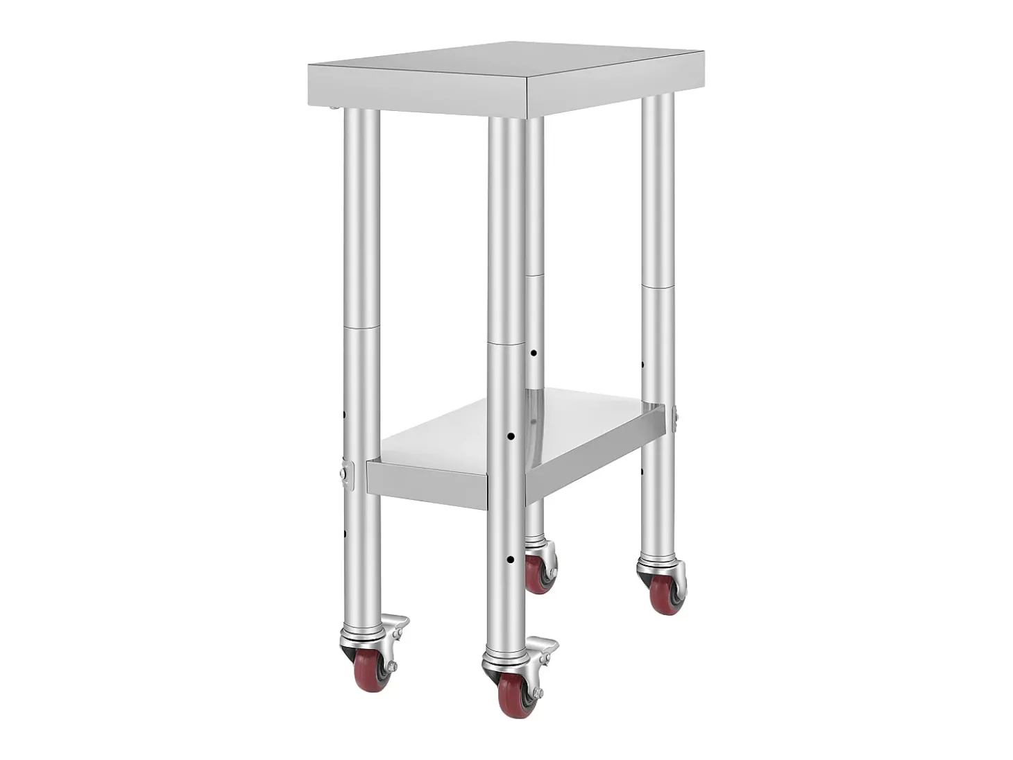 Mesa de Trabalho de Cozinha SucceBuy 30.48x60.96 cm | Mesa de Preparação Comercial com 4 Rodas