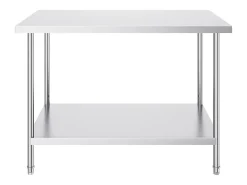Mesa de Trabalho de Preparação em Aço Inoxidável SucceBuy, 762 x 1219 x 864 mm, Estação de Trabalho Comercial para Alimentos