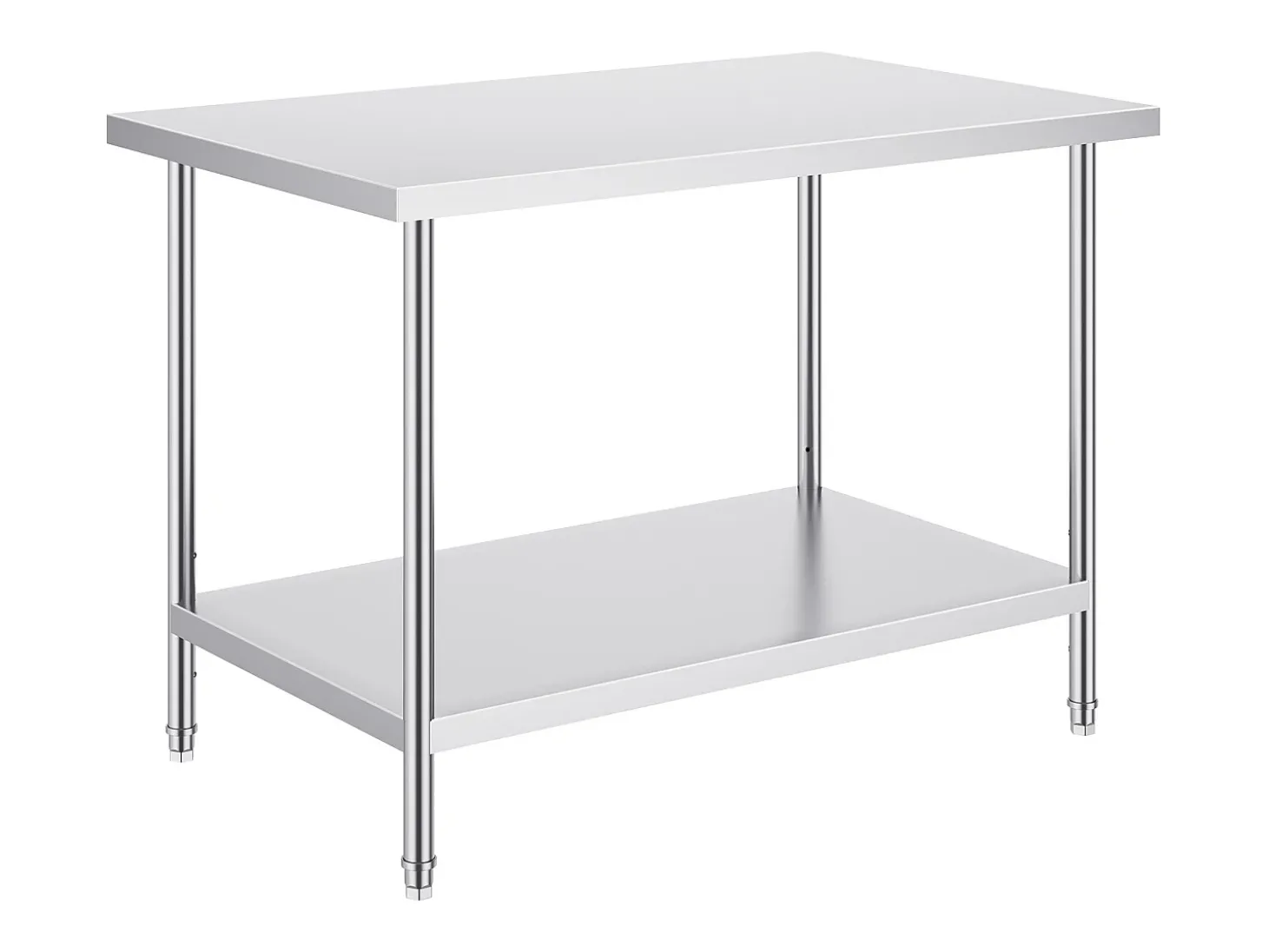 Mesa de Trabalho de Preparação em Aço Inoxidável SucceBuy, 762 x 1219 x 864 mm, Estação de Trabalho Comercial para Alimentos