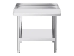 Mesa de Trabalho em Aço Inoxidável SucceBuy, 610 x 711 x 660 mm, Mesa de Preparação de Alimentos Comercial para Restaurante