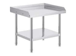 Mesa de Trabalho em Aço Inoxidável SucceBuy, 610 x 711 x 660 mm, Mesa de Preparação de Alimentos Comercial para Restaurante