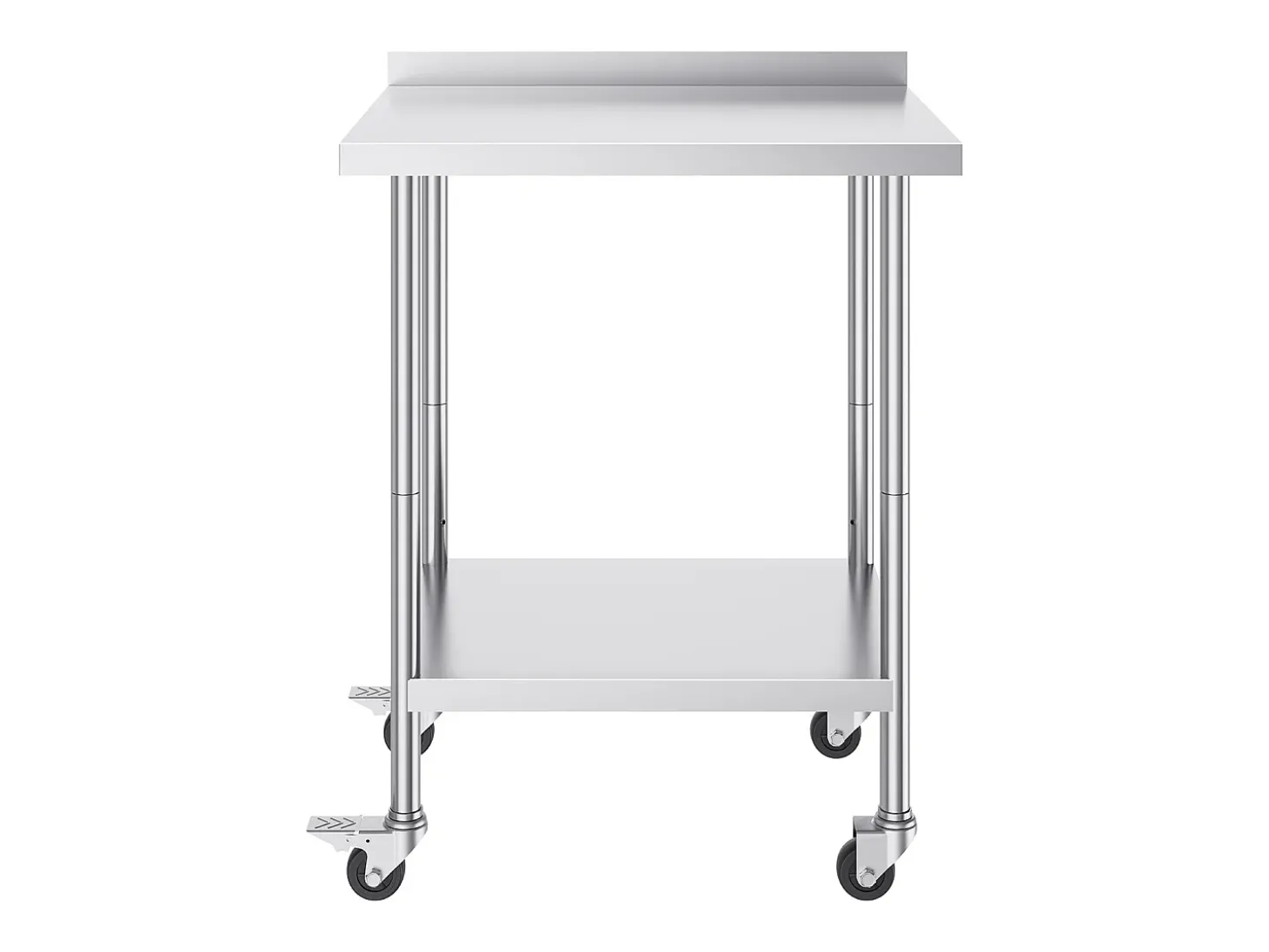 Mesa de Trabalho SucceBuy Mesa de Trabalho em Aço Inoxidável 60.96 x 76.2 cm, Mesa de Preparação de Alimentos Comercial com Rodízios