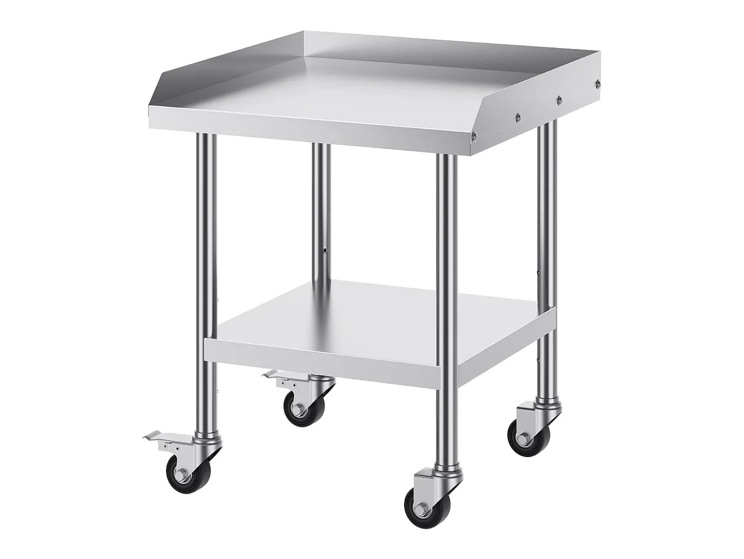 Mesa de Trabalho SucceBuy Mesa de Trabalho em Aço Inoxidável 60.96 x 60.96 cm, Mesa de Preparação de Alimentos Comercial para Serviços Pesados