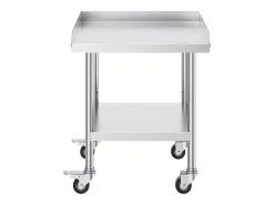 Mesa de Trabalho SucceBuy Mesa de Trabalho em Aço Inoxidável 60.96 x 60.96 cm, Mesa de Preparação de Alimentos Comercial para Serviços Pesados