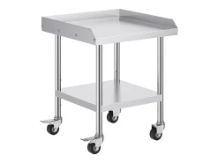 Mesa de Trabalho SucceBuy Mesa de Trabalho em Aço Inoxidável 60.96 x 60.96 cm, Mesa de Preparação de Alimentos Comercial para Serviços Pesados