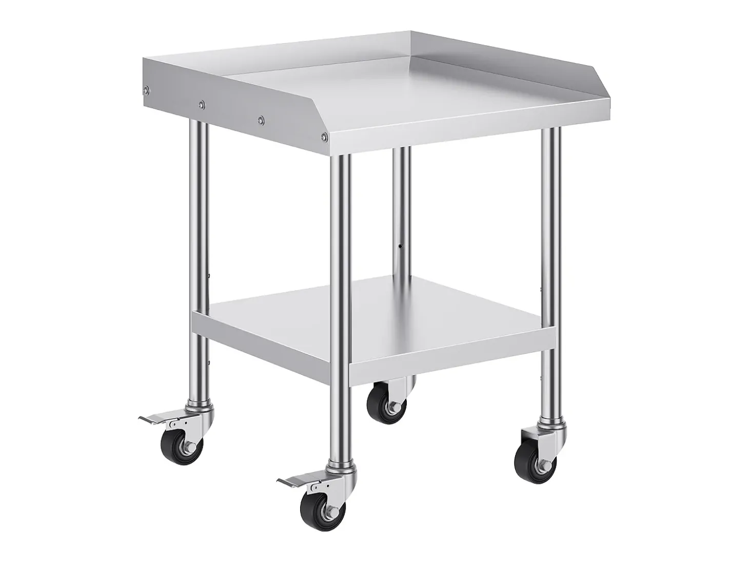 Mesa de Trabalho SucceBuy Mesa de Trabalho em Aço Inoxidável 60.96 x 60.96 cm, Mesa de Preparação de Alimentos Comercial para Serviços Pesados