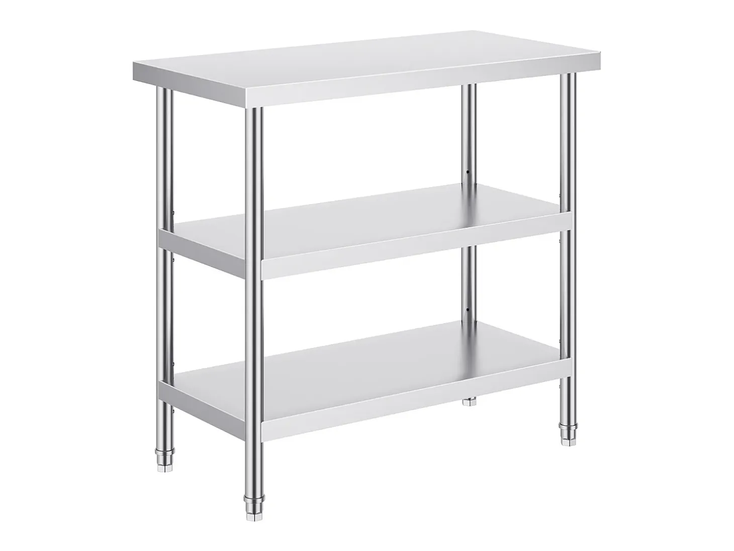 Mesa de Trabalho SucceBuy Mesa de Trabalho em Aço Inoxidável 45.7 x 91.4 cm, Mesa de Preparação de Alimentos para Cozinha Comercial