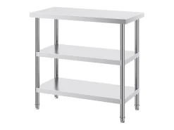 Mesa de Trabalho SucceBuy Mesa de Trabalho em Aço Inoxidável 45.7 x 91.4 cm, Mesa de Preparação de Alimentos para Cozinha Comercial