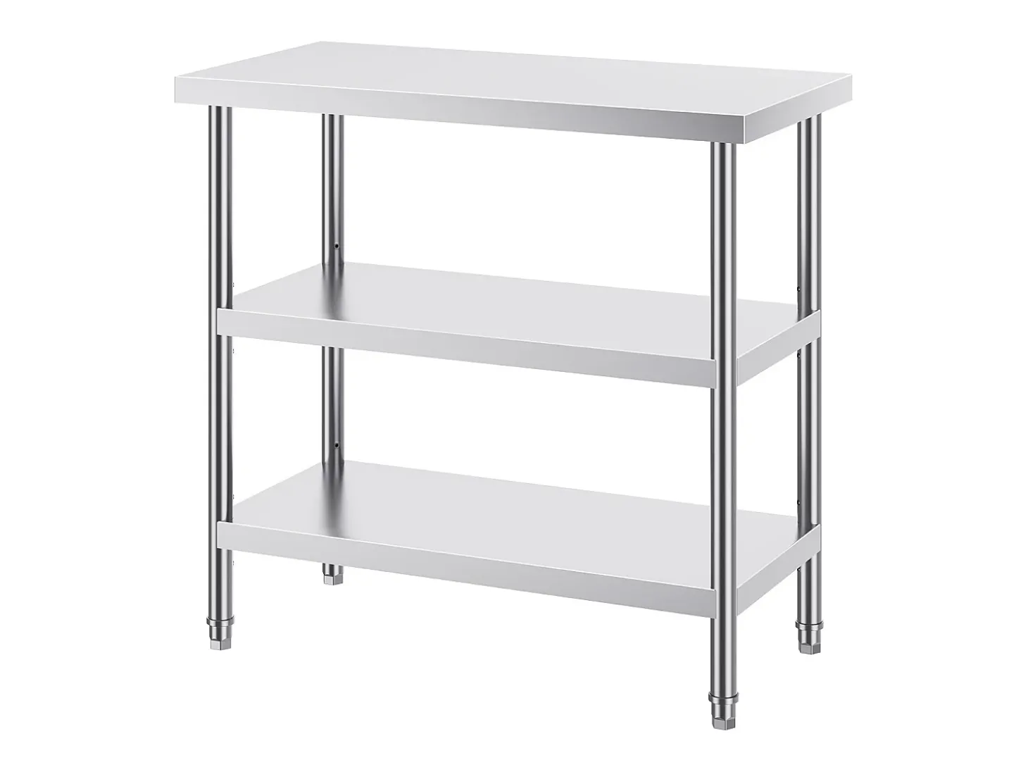 Mesa de Trabalho SucceBuy Mesa de Trabalho em Aço Inoxidável 45.7 x 91.4 cm, Mesa de Preparação de Alimentos para Cozinha Comercial