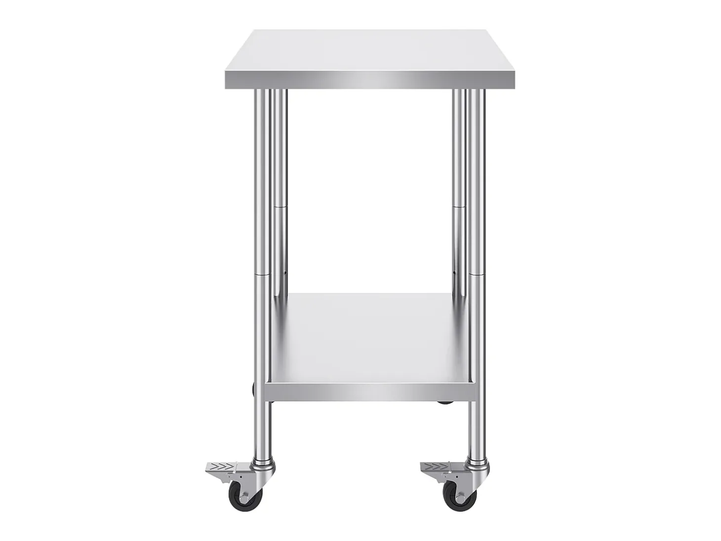 Mesa de Trabalho SucceBuy Mesa de Trabalho em Aço Inoxidável 60.96 x 76.2 cm, Mesa de Preparação Comercial com 4 Rodízios