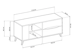 Mesa de TV Lizz 110 Grayish - Antracita