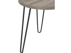 Mesa decorativa em aglomerado de madeira de carvalho claro - estrutura