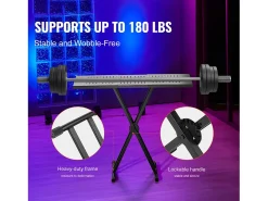 Mesa DJ Portátil SucceBuy, Suporte de Teclado Double-X, Altura Ajustável, Suporte de Mixagem de Áudio, (820-1095) x 465 mm