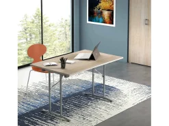 Mesa dobrável Daccurs, Mesa de camping com pernas metálicas dobráveis, Mesa de jantar moderna multiuso, 100% Fabricado na Itália, 125x75h80 cm, Carvalho e Cinza