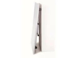 Mesa dobrável Daccurs, Mesa de camping com pernas de metal dobráveis, Mesa de jantar moderna multifuncional, 100% Fabricado na Itália, 125x75h80 cm, Branco