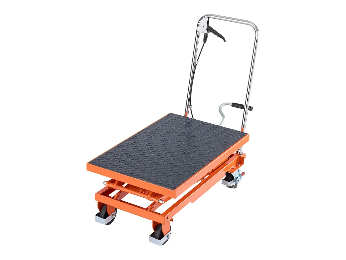 Mesa Elevatória, SucceBuy Mesa Elevatória Hidráulica de 1 200 mm, Capacidade de 226,8 kg, Carrinho Manual de Tesoura Dupla, Base Antiderrapante