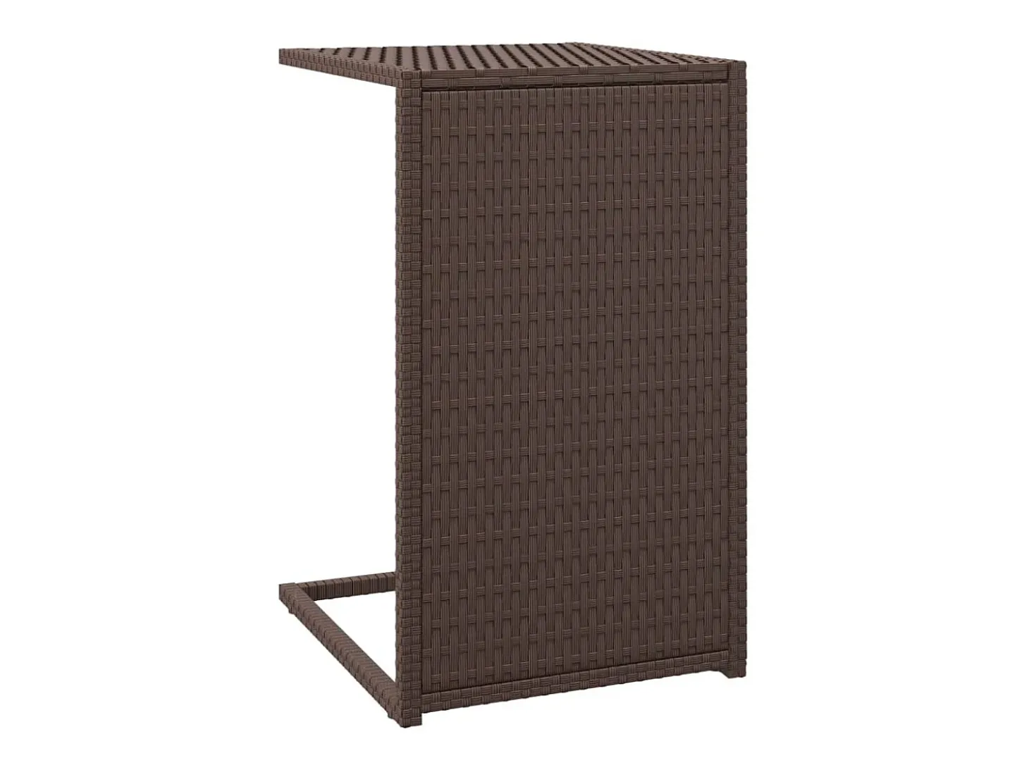 Mesa em C 40x35x60 cm vime PE castanho PT111905