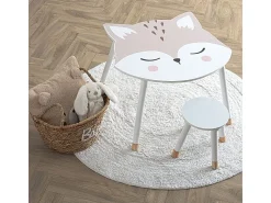 Mesa em MDF branco 43x62x64cm