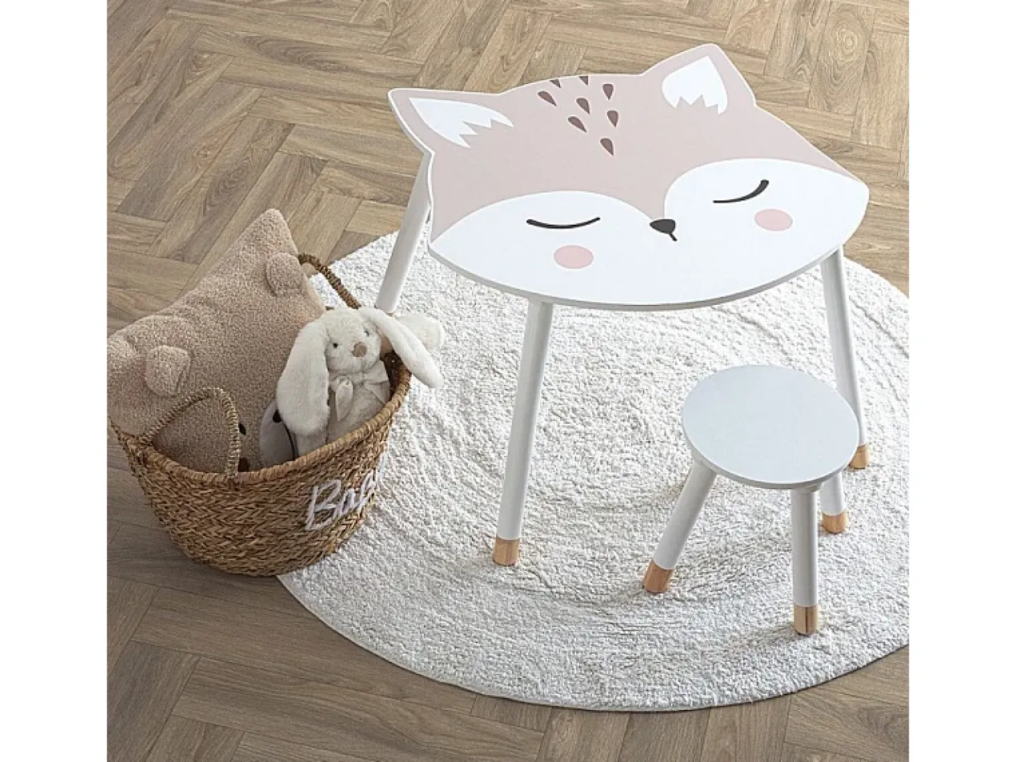 Mesa em MDF branco 43x62x64cm
