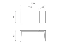 Mesa extensível de 120cm a 170cm moderna Tampo Cerâmico em Vidro Temperado Mármore Branco