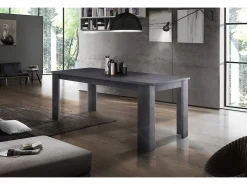 Mesa extensível Nanni, Consola extensível até 10 lugares, Consola extensível 100% Fabricado em Itália, 140/190x90h75 cm, Ardósia