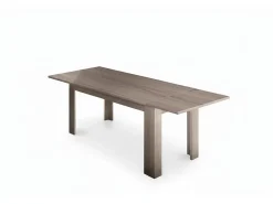 Mesa extensível Nanni, Consola extensível até 10 lugares, Consola extensível 100% Fabricado em Itália, 140/190x90h75 cm, Olmo pérola