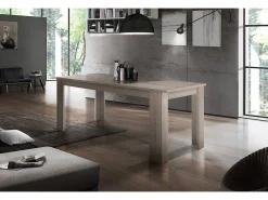 Mesa extensível Nanni, Consola extensível até 10 lugares, Consola extensível 100% Fabricado em Itália, 140/190x90h75 cm, Olmo pérola