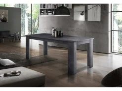 Mesa extensível Natan, Consola extensível até 12 lugares, Consola extensível 100% Fabricado em Itália, 160/210x90h75 cm, Ardósia