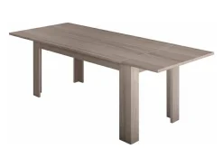 Mesa extensível Natan, Consola extensível até 12 lugares, Consola extensível 100% Fabricado em Itália, 160/210x90h75 cm, Olmo pérola
