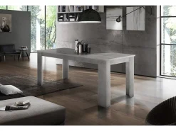 Mesa extensível Natan, Consola extensível até 12 lugares, Consola extensível 100% Fabricado em Itália, 160/210x90h75 cm, Cinzento