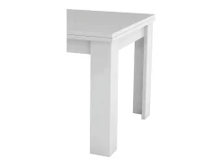 Mesa extensível Otto, Consola auxiliar de cozinha, Mesa extensível, 100% Fabricado em Itália, 90x90h75 cm, Branco brilhante