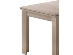 Mesa extensível Otto, Consola auxiliar de cozinha, Mesa extensível, 100% Fabricado em Itália, 90x90h75 cm, Olmo pérola