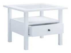 Mesa lateral & mesa de café Lingis Branco A. 42 x L. 54 x P. 54 cm
