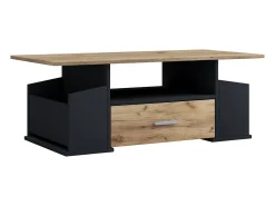 Mesa lateral & mesa de café Junata Antracite/carvalho mel A. 44 x L. 110 x P. 52 cm