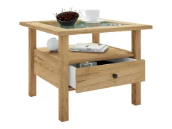 Mesa lateral & mesa de café Lingis Carvalho mel A. 42 x L. 54 x P. 54 cm